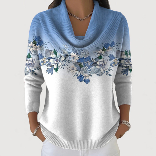 Amore | Maglione floreale con collo morbido