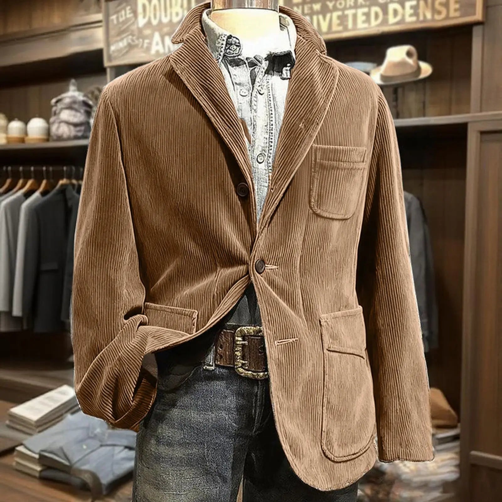 Verano™ | Completo 2 Pezzi in Corduroy: Blazer e Gilet Eleganti