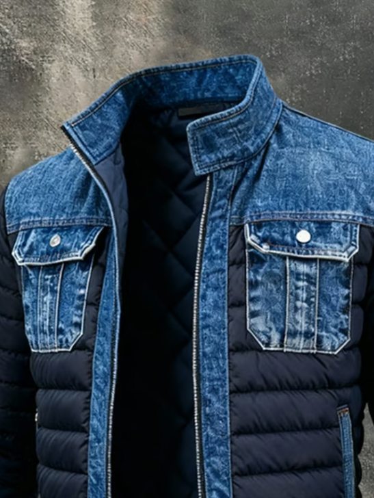 CLEMENT  | GIACCA IBRIDA TRAPUNTATA IN DENIM