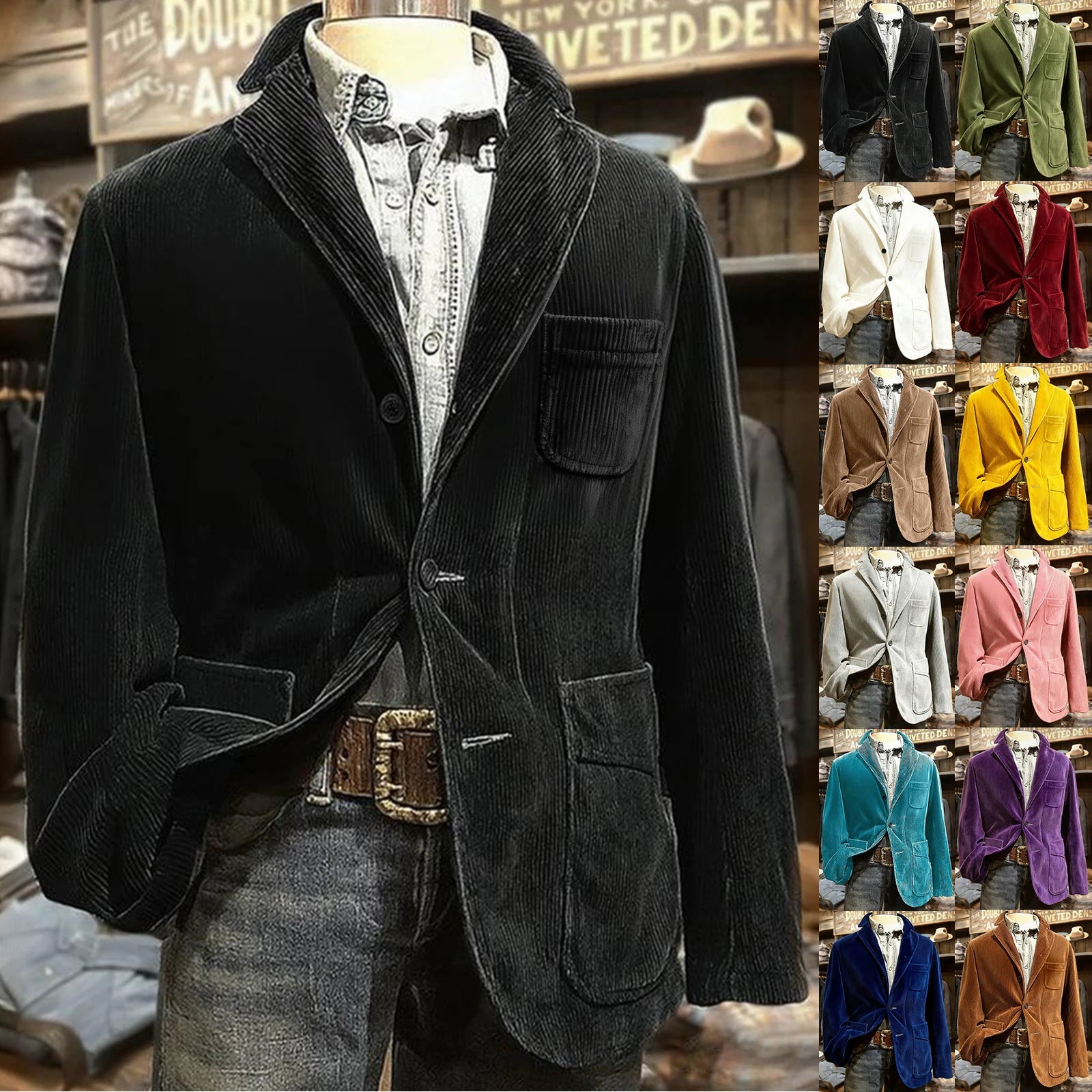 Verano™ | Completo 2 Pezzi in Corduroy: Blazer e Gilet Eleganti